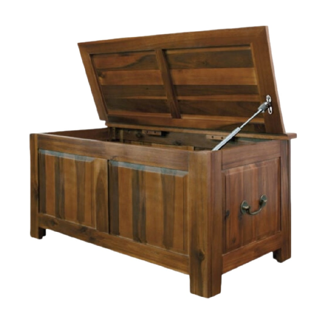 Coffre de rangement en bois massif pour le salon - 80 x 40 x 50