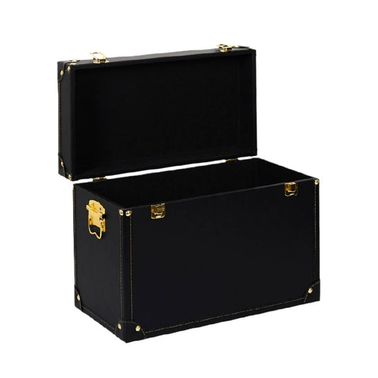 Coffre de rangement en simili cuir pour la maison - 40 x 20 x 20