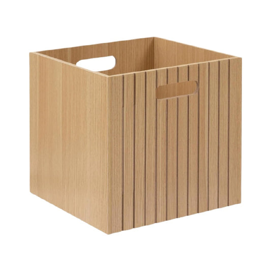 Boîte de rangement en bois contreplaqué pour organisation intérieure - 30 x 30 x 30